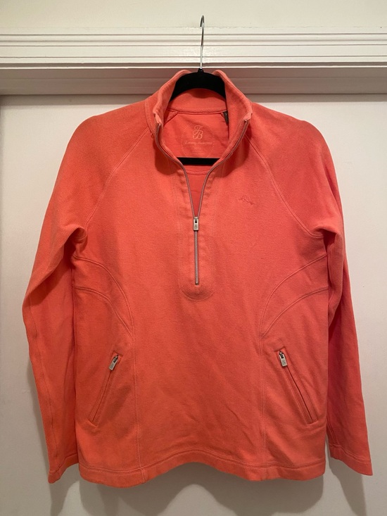 Tommy Bahama Tops - Tommy Bahama Womens Pullover Sweater Zip Up size XS Coral beach preppy coastal